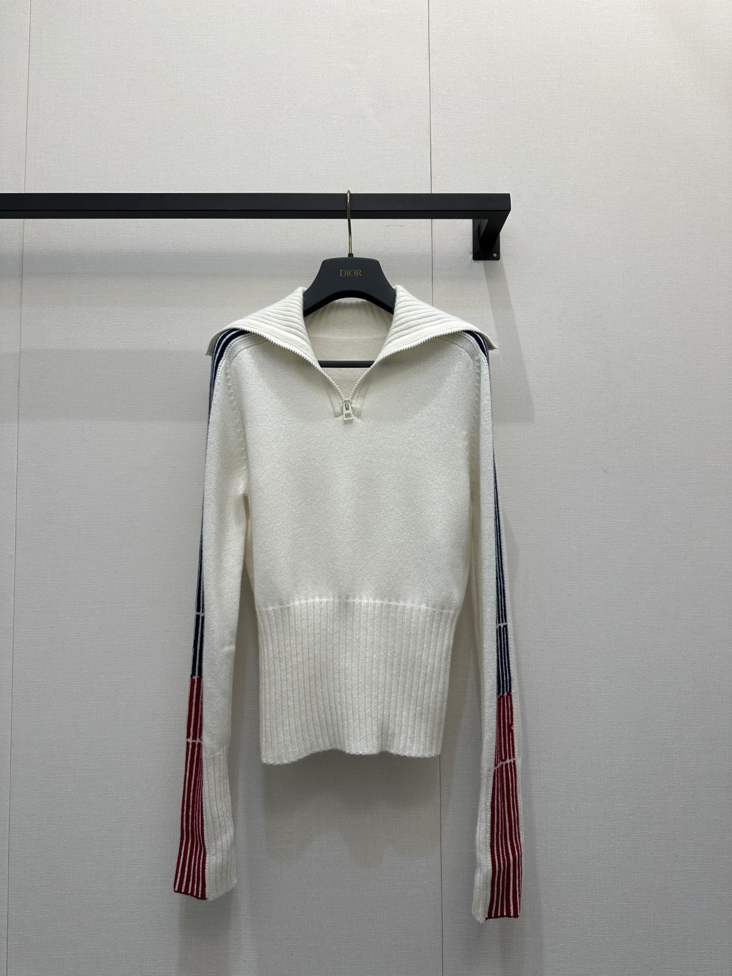 Dior CD 디올 하프 집업 스트라이프 인타르시아 니트 의류