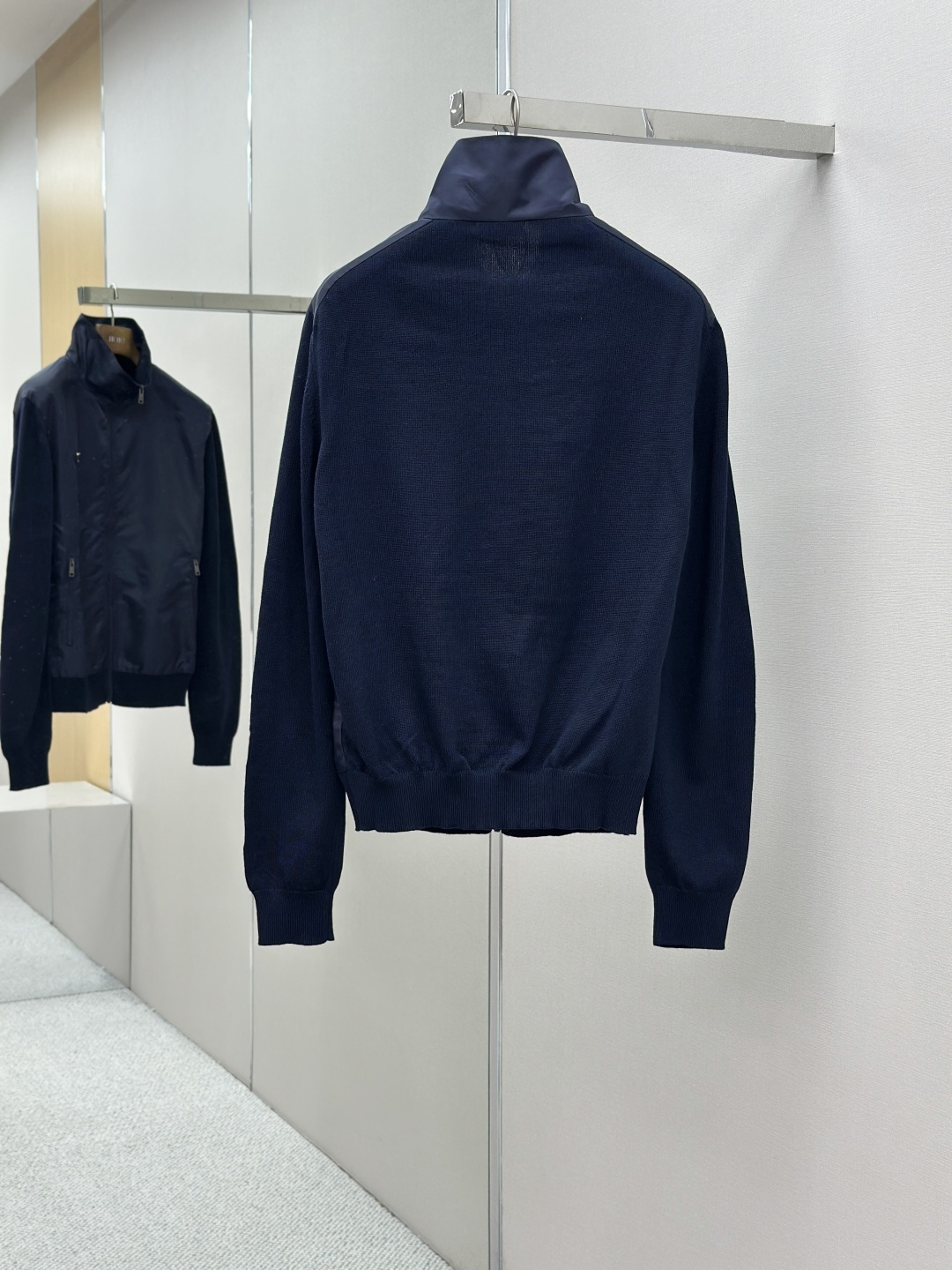 Prada 프라다 삼각 로고 니트 패치 나일론 자켓 재킷 의류