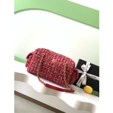 Chanel 샤넬 레드 볼링백 숄더백 가방 미디움