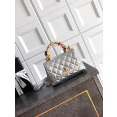 CHANEL 샤넬 금색 미니 링백 핸드백 체인백 가방 19cm