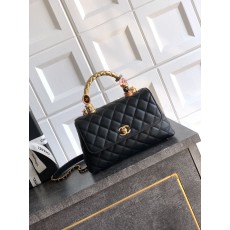 Chanel 샤넬 금장 다이아 컷아웃 링백 토트백 숄더백 가방 23cm