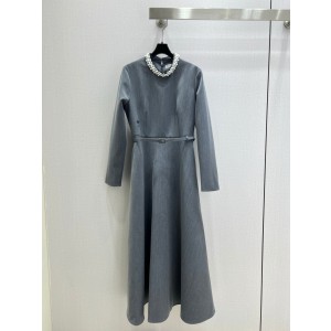 Dior CD 디올 비즈 장식 벨트 원피스 의류