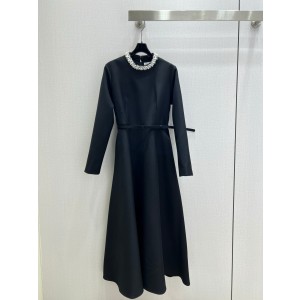 Dior CD 디올 비즈 장식 벨트 원피스 의류