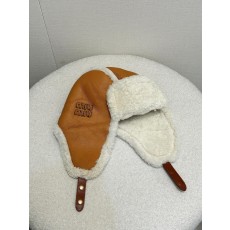 miumiu 미우미우 가죽+퍼 모자