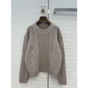 Loro Piana 로로피아나 하이엔드 올드머니 무드 라운드넥 케이블 니트 의류