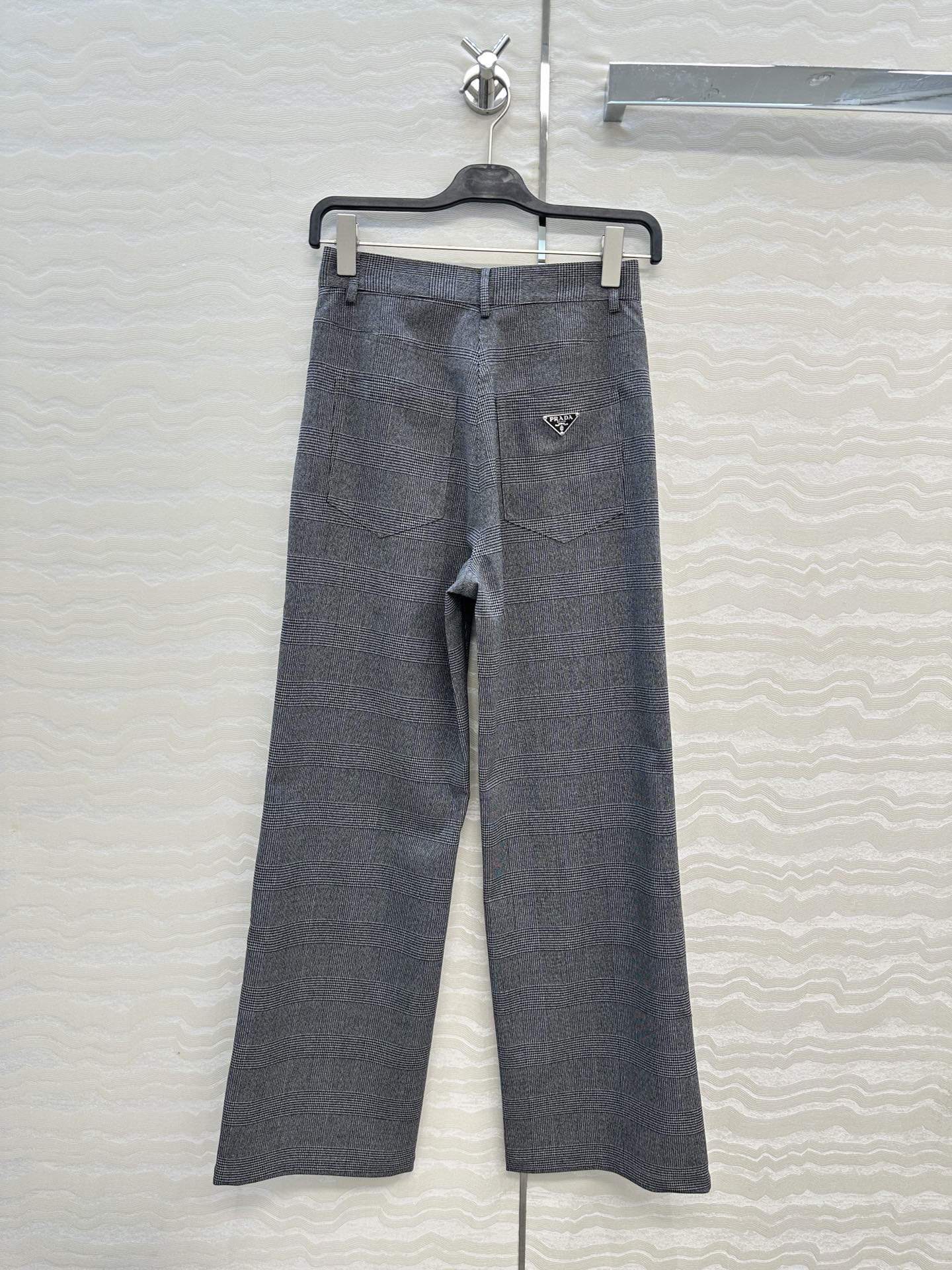 PRADA 프라다 글렌체크 스트레이트 팬츠 바지 의류