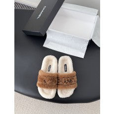 Chanel 샤넬 퍼 슬리퍼 신발