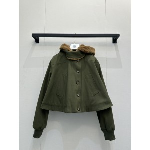 Loewe 로에베 후드 탈부착 가능한 집업+버튼 패딩 점퍼 자켓 의류