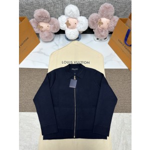 LV 루이비통 레터링 양모 니트 집업 자켓 재킷 의류