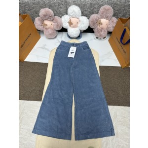 Chanel 샤넬 여성 스트라이프 부츠컷 데님 팬츠 바지 의류