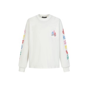 Chrome Hearts 크롬하츠 컬러 크로스·범문 프린트 롱슬리브 긴팔 티셔츠 의류