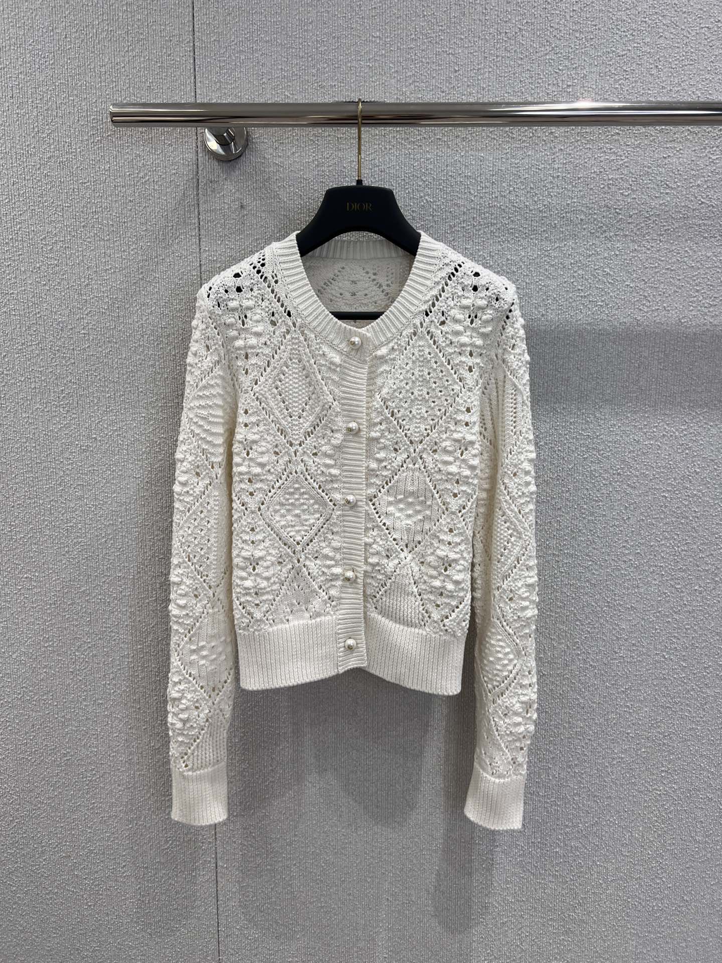 Dior CD 디올 자카드 펀칭 니트 가디건 의류