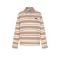 MIUMIU 미우미우 스트라이프 로고 긴팔 폴로 카라 티셔츠 의류