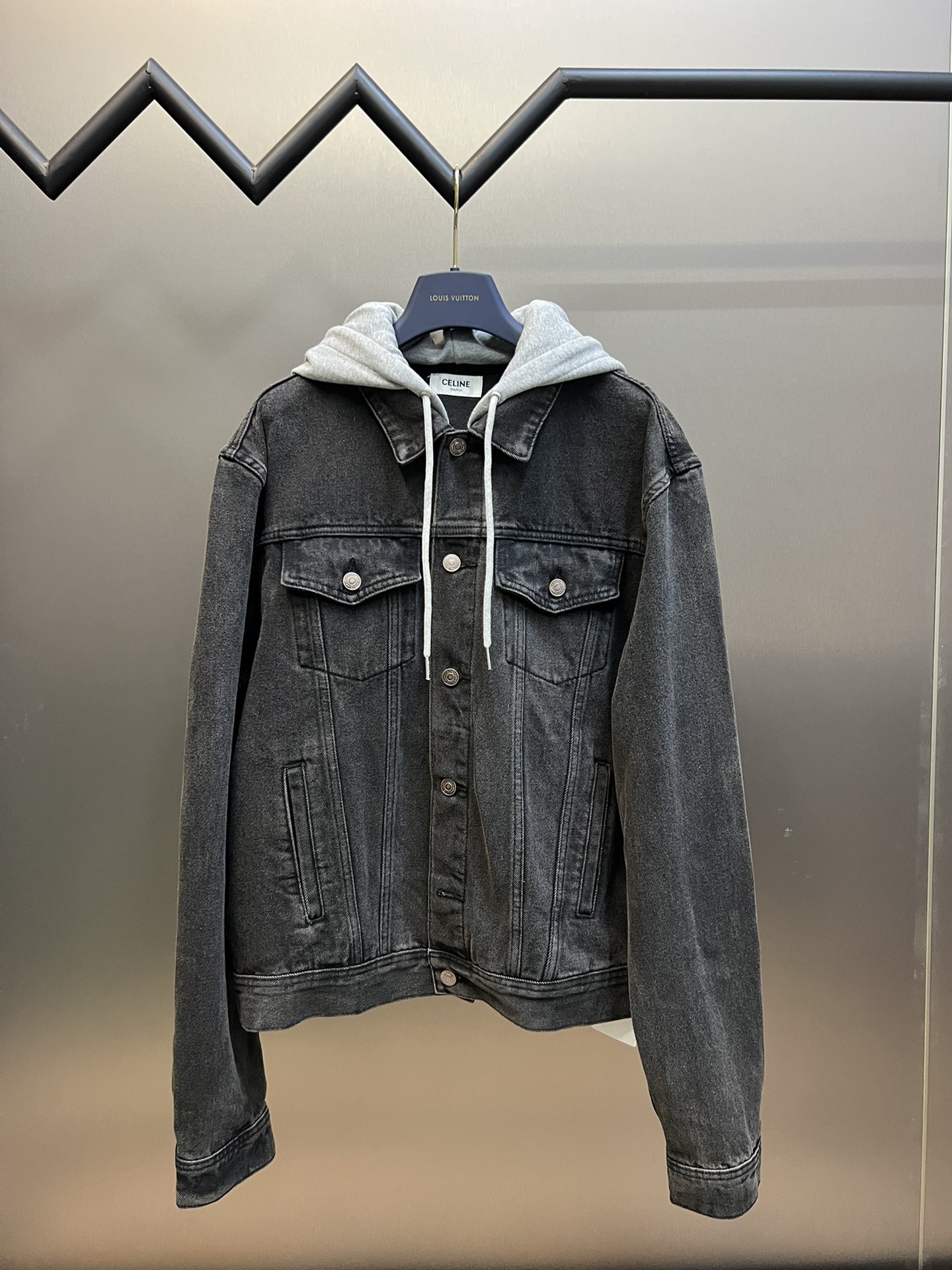 Celine 셀린느 알파벳 프린트 후드 데님 재킷 자켓 의류