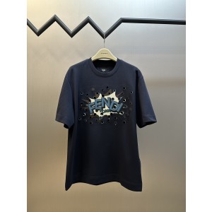 Fendi FD 펜디 폭공 자수 반팔 티셔츠 의류