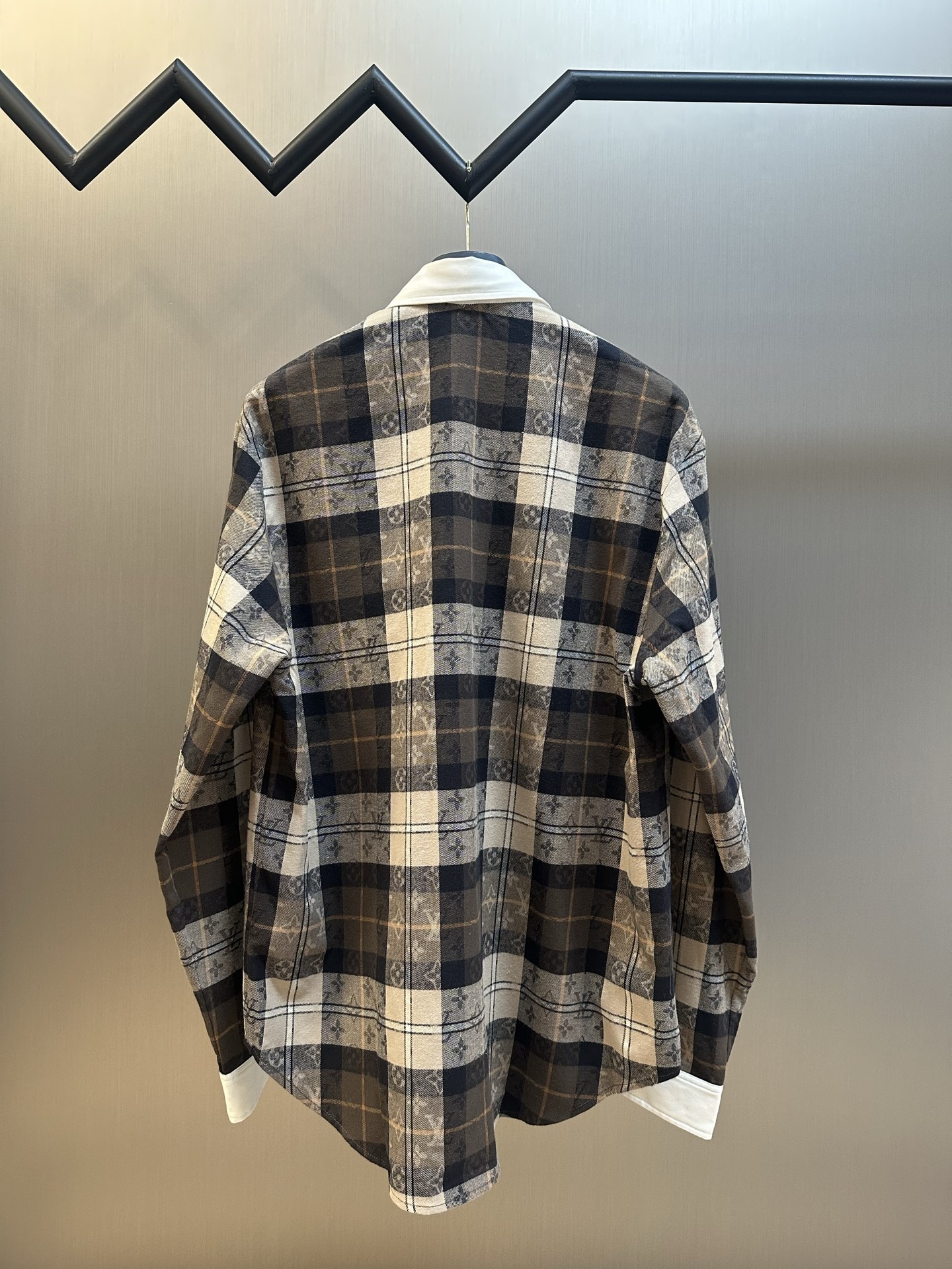 LV 루이비통 브라운 플란넬 체크 셔츠 의류