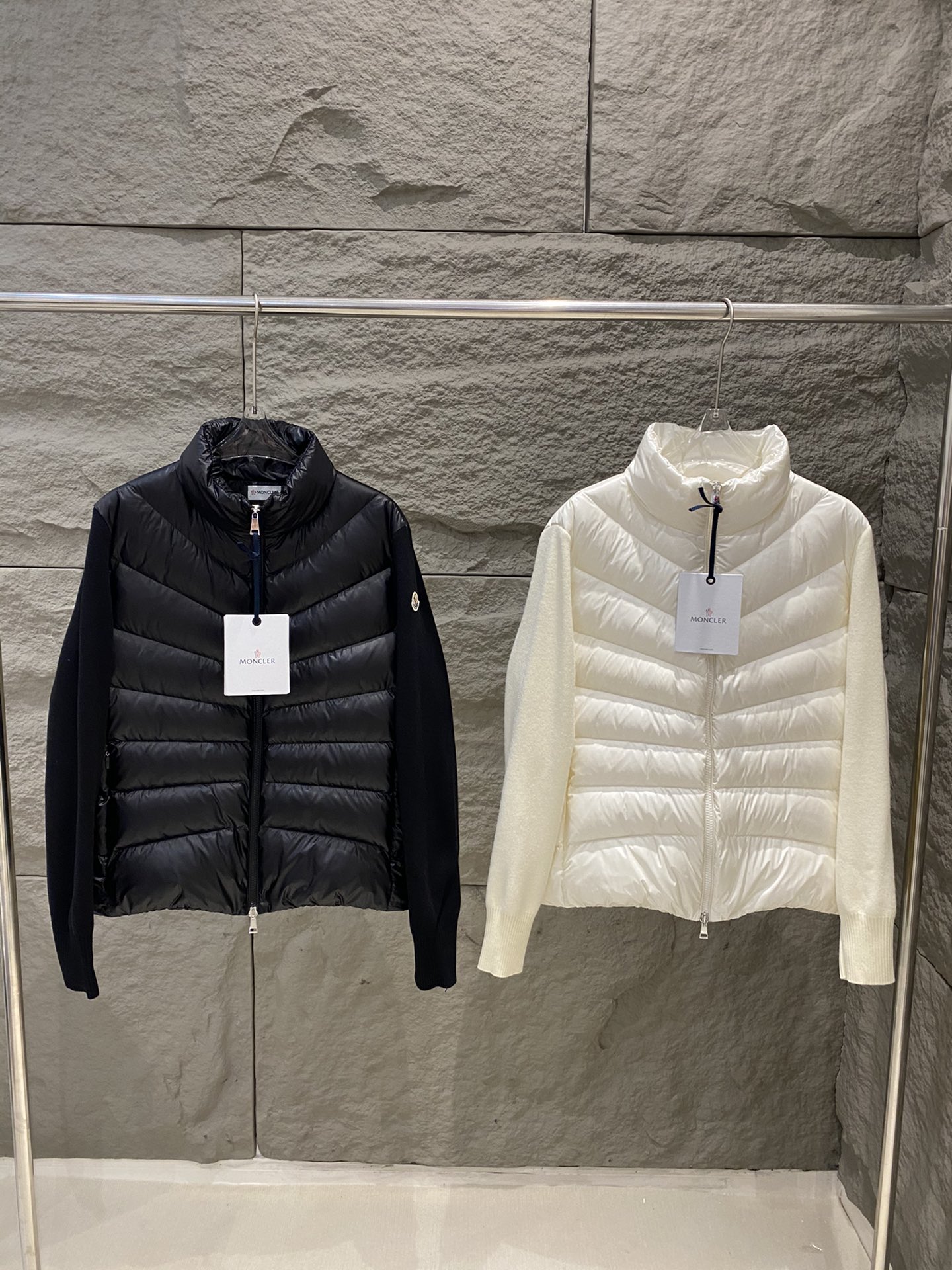 Moncler 몽클레어 몽클레르 여성 니트 패널 다운 점퍼 자켓 의류