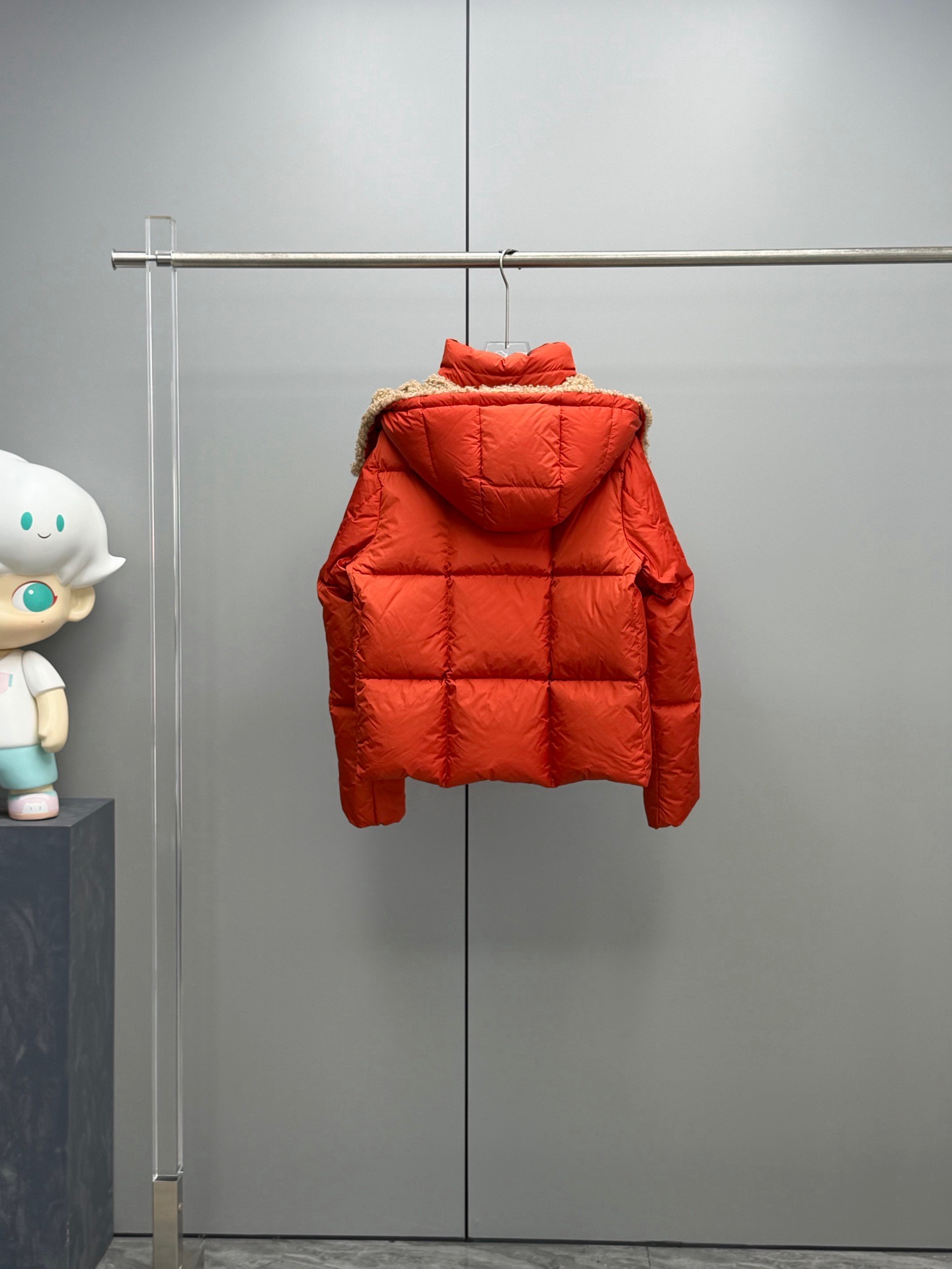 MONCLER Castelnou 몽클레어 몽클레르 배색 테디 후드 숏 패딩 점퍼 의류