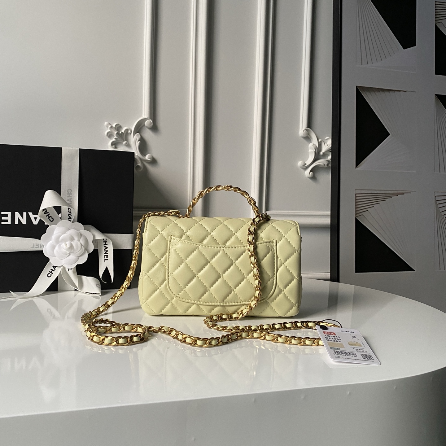 Chanel 25K AS5813 샤넬 스파클 핸들 플랩 백 숄더백 토트백 가방