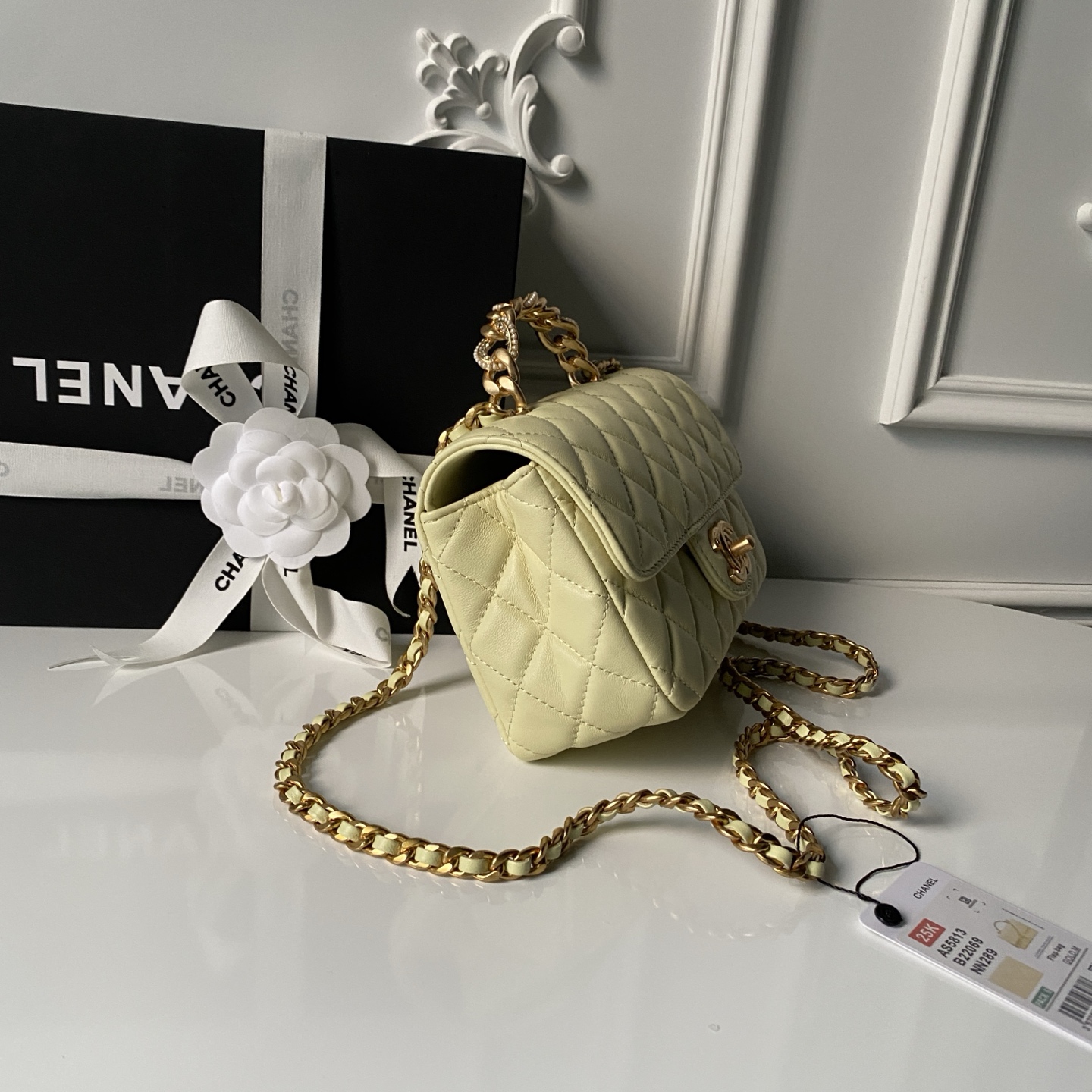 Chanel 25K AS5813 샤넬 스파클 핸들 플랩 백 숄더백 토트백 가방