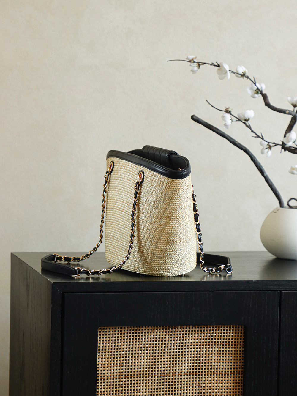 Chanel 26C 위빙 샤넬 쇼핑백 숄더백 가방 (라지)