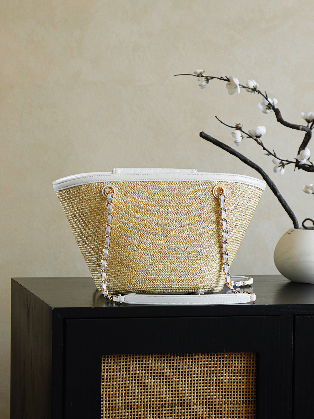 Chanel 26C 위빙 샤넬 쇼핑백 숄더백 가방 (라지)