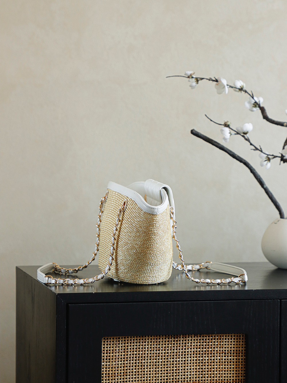 Chanel 26C 샤넬 수작업 위빙 쇼핑백 숄더백 가방 (스몰)