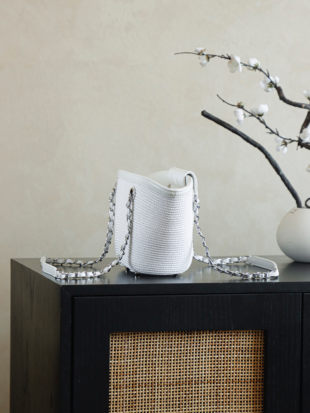 Chanel 26C 샤넬 수작업 위빙 쇼핑백 숄더백 가방 (스몰)