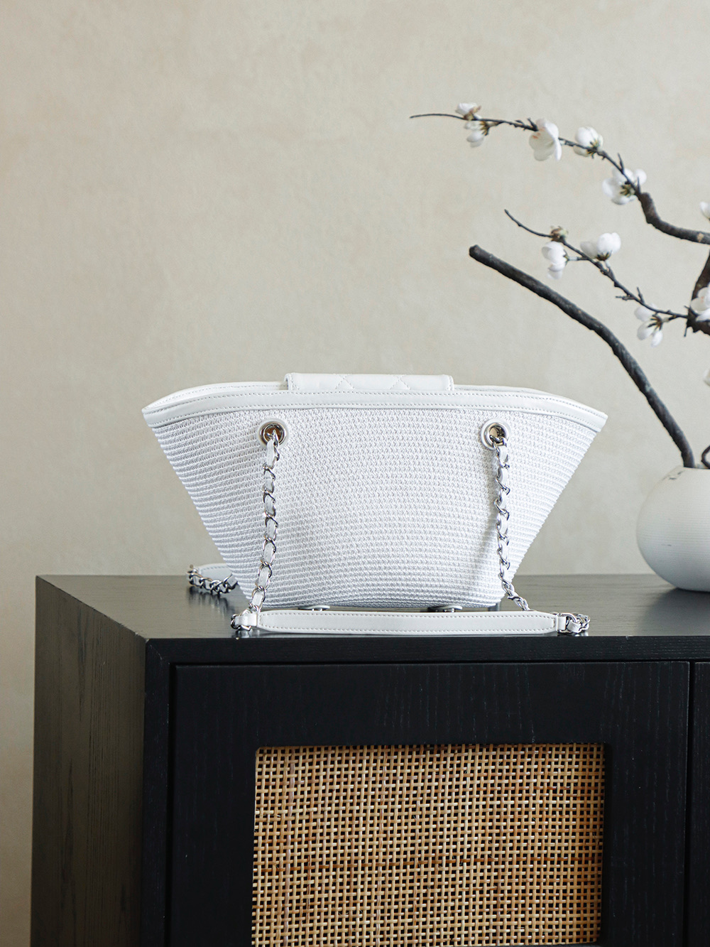 Chanel 26C 샤넬 수작업 위빙 쇼핑백 숄더백 가방 (스몰)