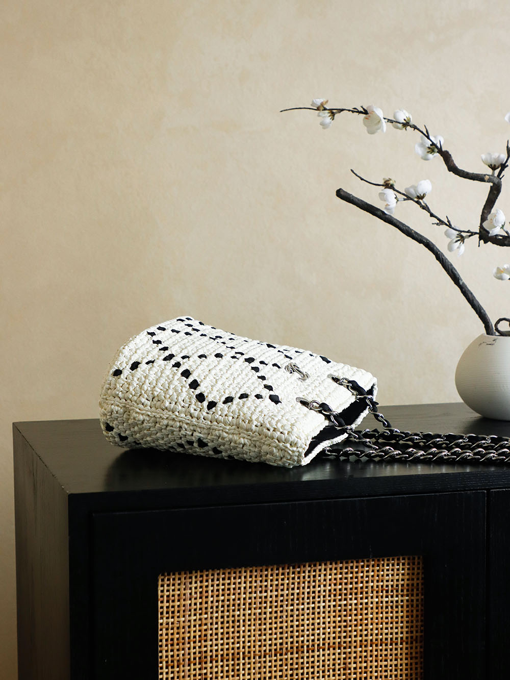 Chanel 26C 샤넬 수작업 위빙 쇼핑백 숄더백 가방 (스몰)