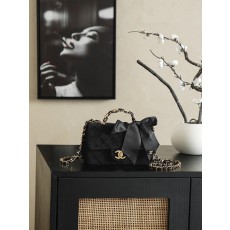 Chanel 샤넬 25K 블랙 벨벳 핸들 CF 미니 숄더백 가방