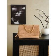 Chanel 샤넬 빈티지 밀크티 컬러 스웨이드 체인 CF 체인백 숄더백 가방