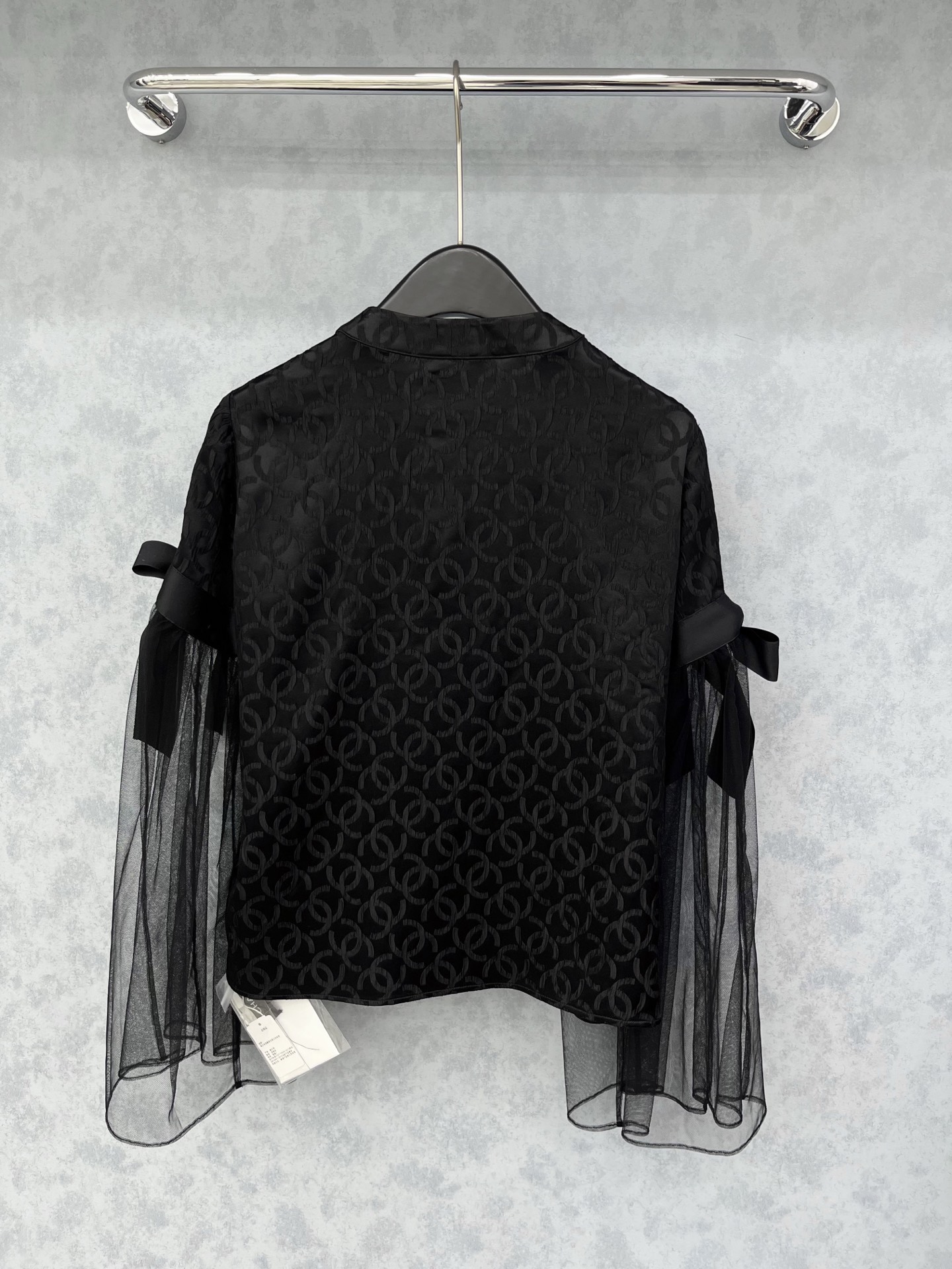 Chanel 샤넬 메쉬 배색 자카드 셔츠 블라우스 의류