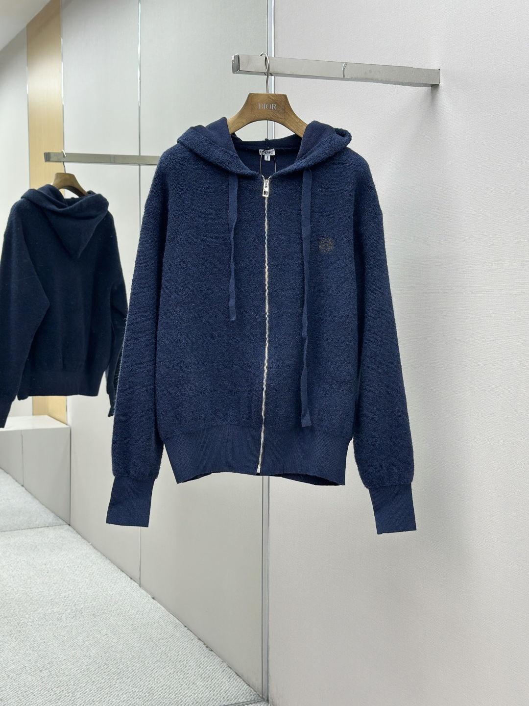 Loewe Anagram 로에베 자수 니트 후드 집업 재킷 자켓 의류