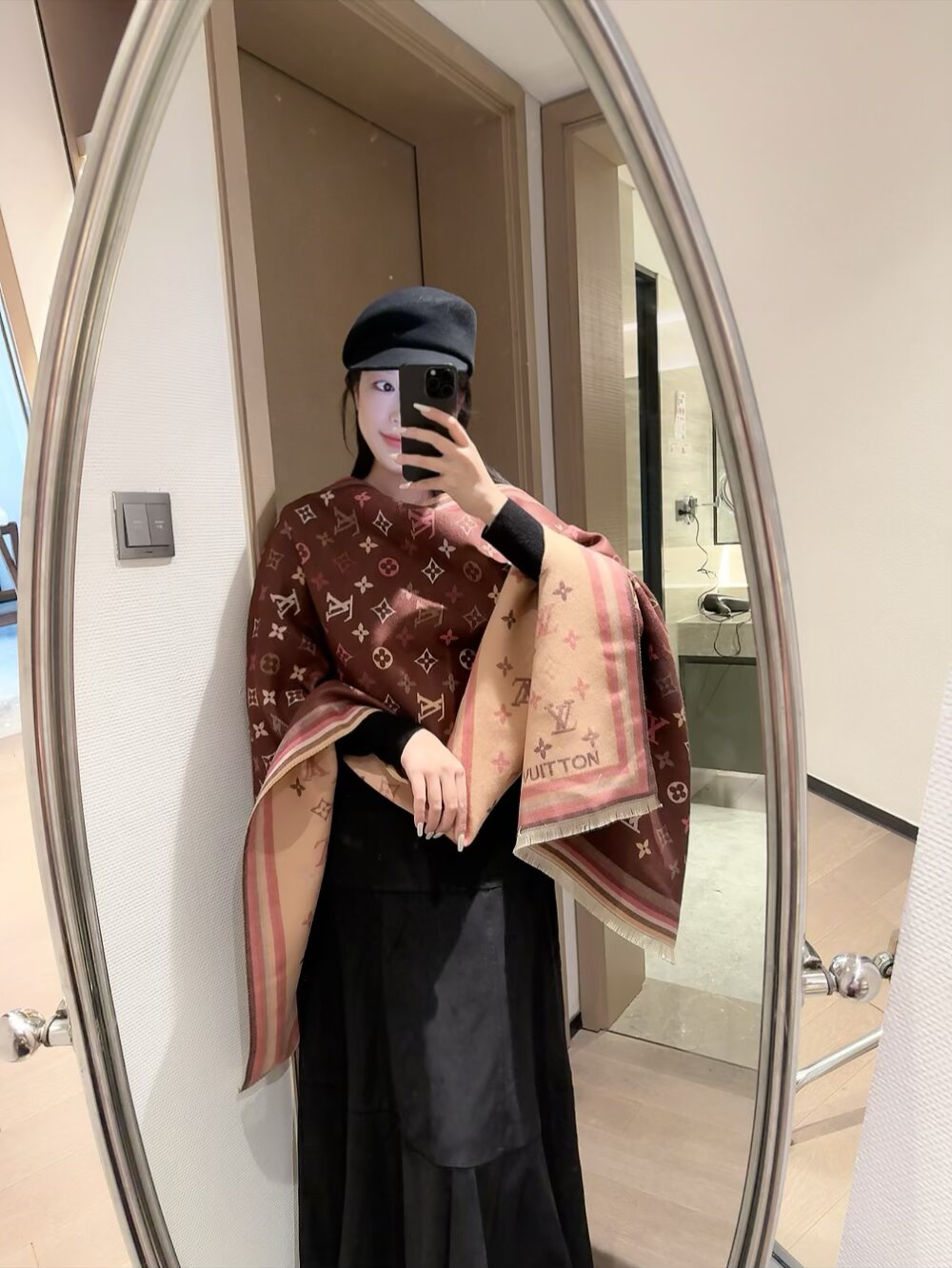 LV 루이비통 모노그램 자카드 머플러 목도리 스카프