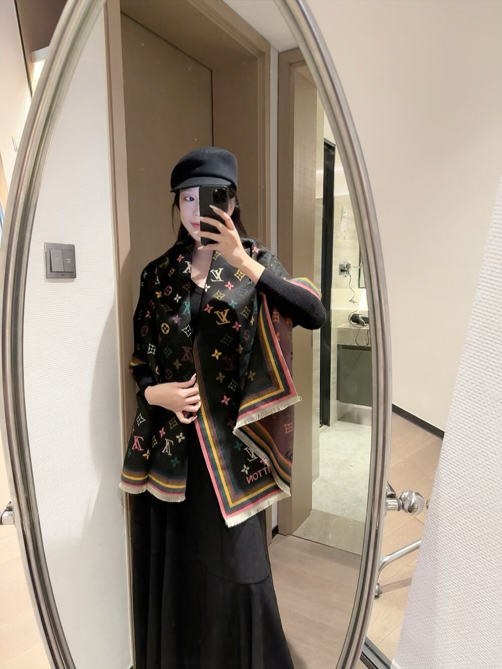 LV 루이비통 모노그램 자카드 머플러 목도리 스카프