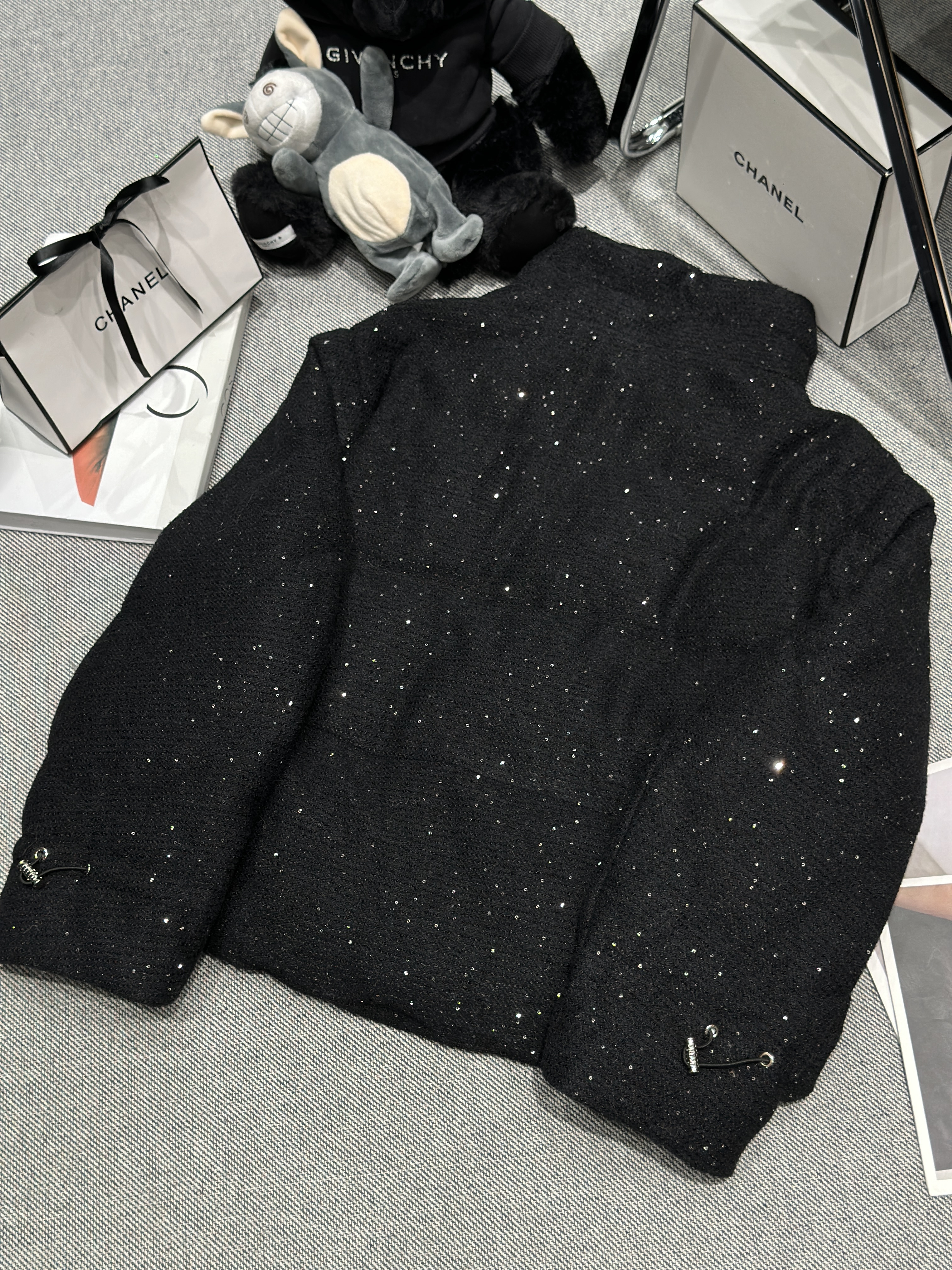 Chanel 샤넬 시퀸 울 혼방 패딩 점퍼 의류