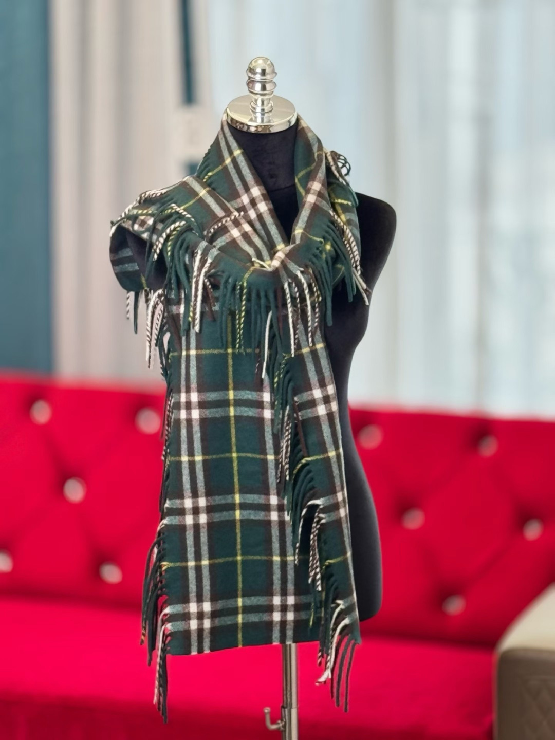 Burberry happy 버버리 해피 체크 캐시미어 머플러 목도리 스카프