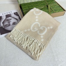 Gucci 구찌 G 로고 양면 캐시미어 머플러 목도리