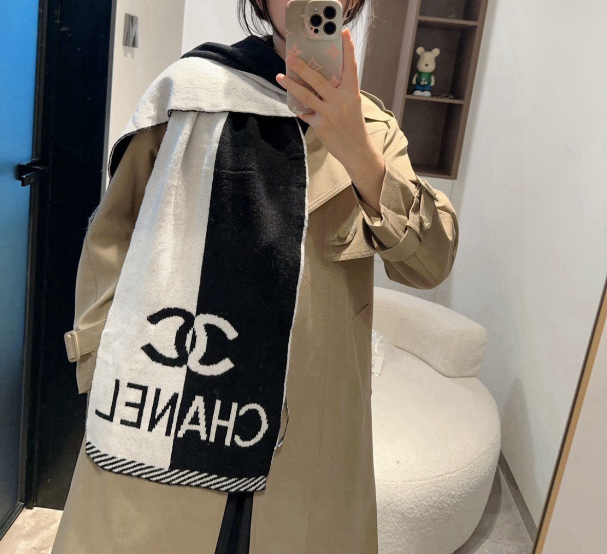 Chanel 샤넬 24B 니트 머플러 목도리