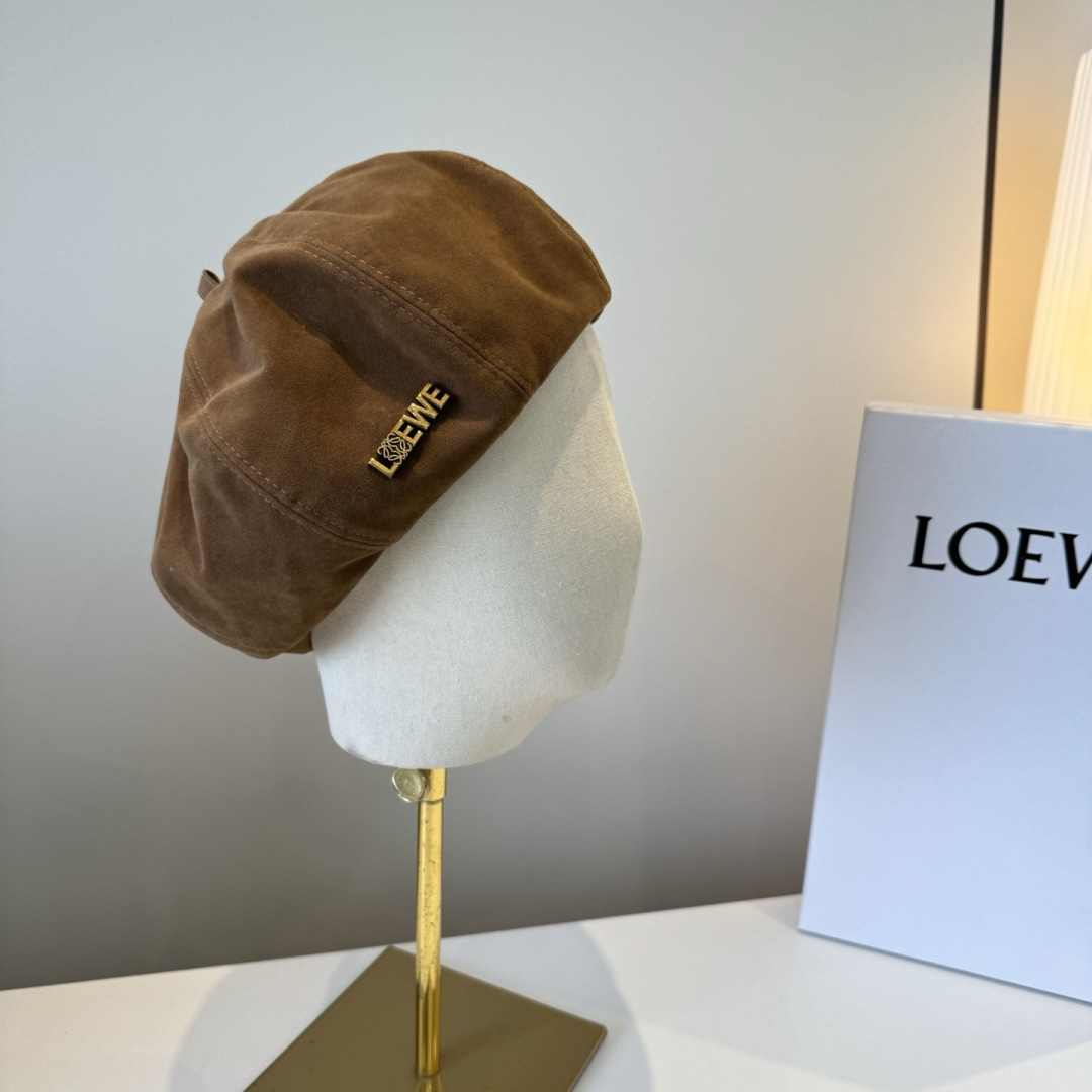 Loewe 로에베 코듀로이 베레모 모자