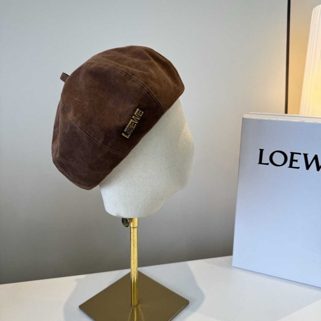 Loewe 로에베 코듀로이 베레모 모자