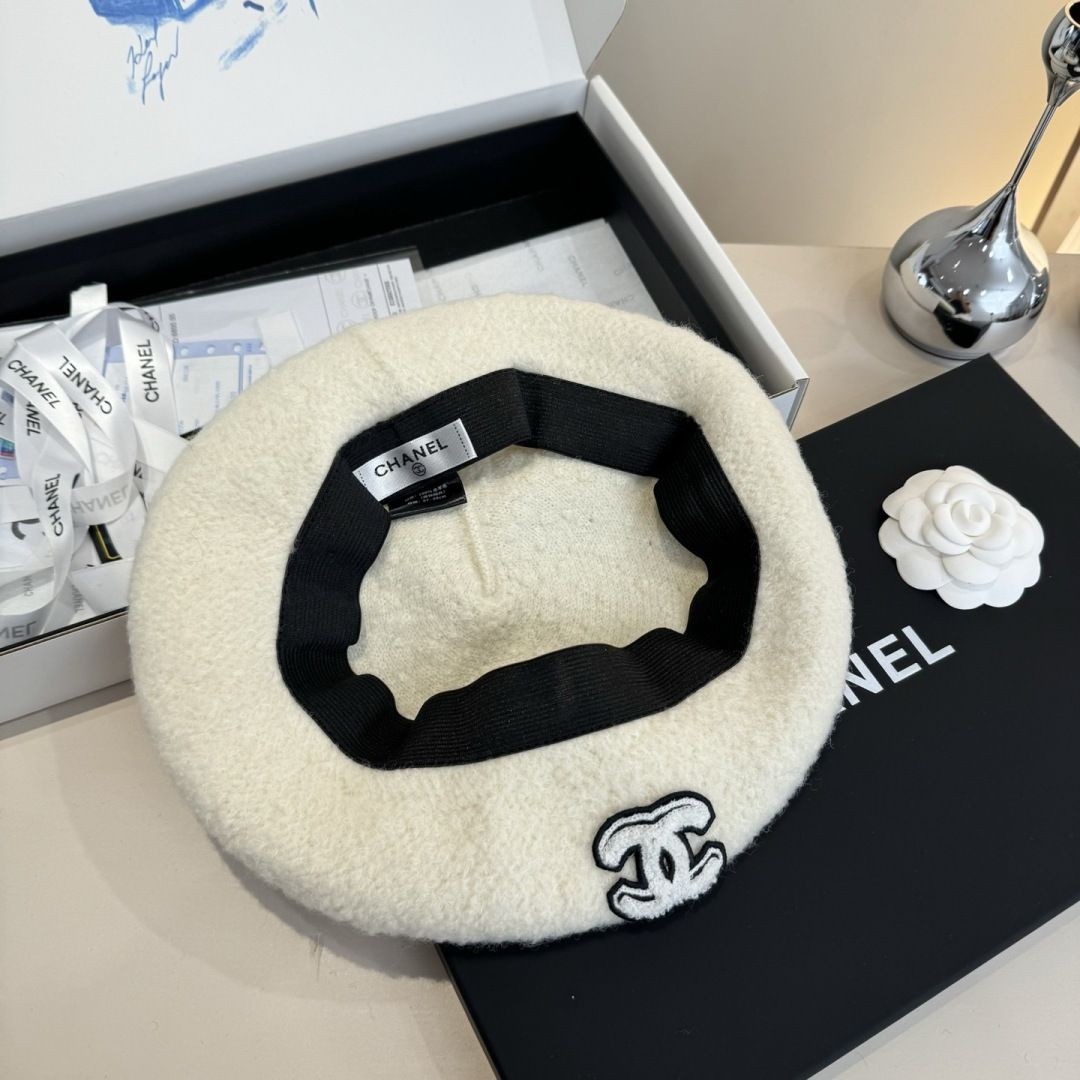 Chanel 샤넬 양모 베레모 모자