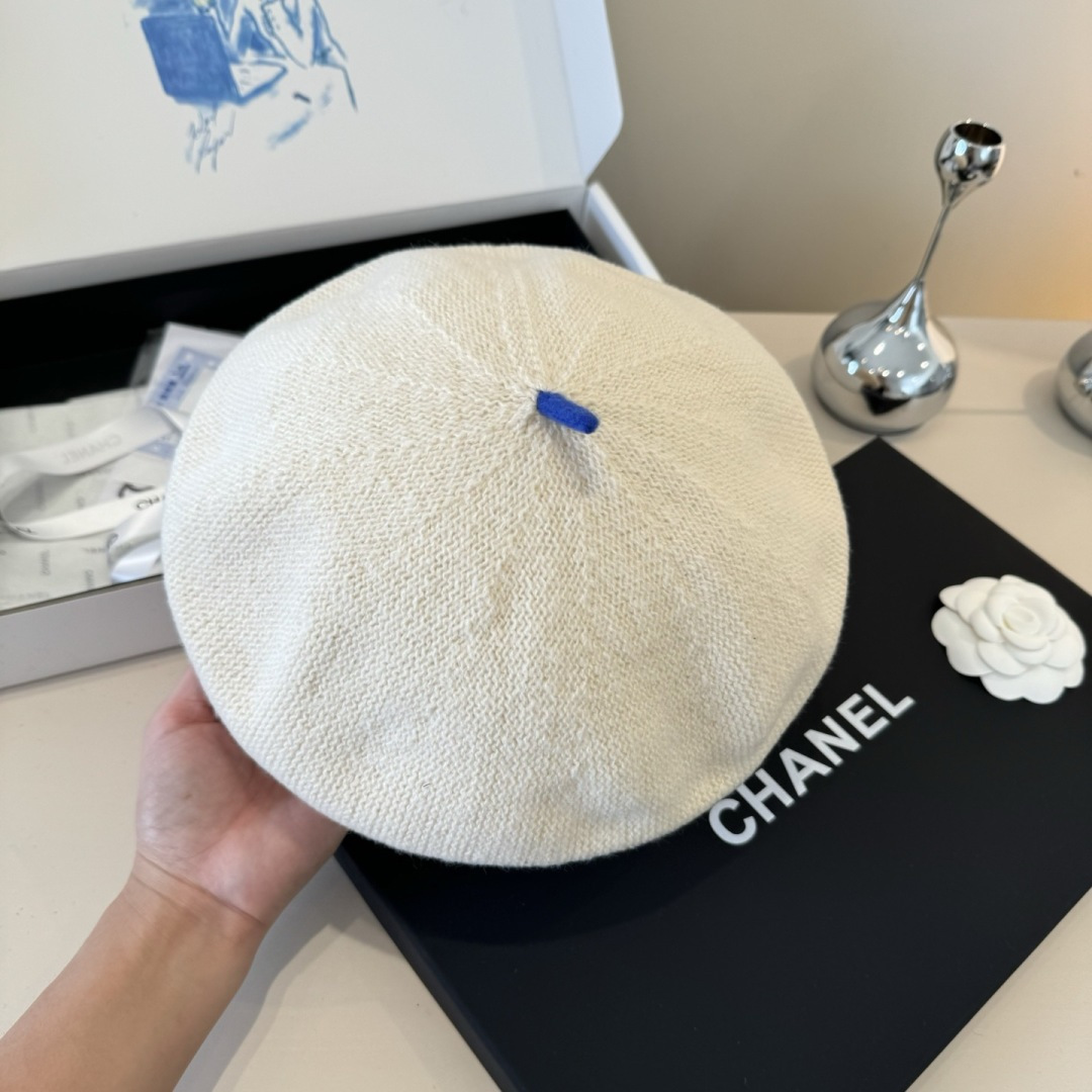 Chanel 샤넬 양모 베레모 모자