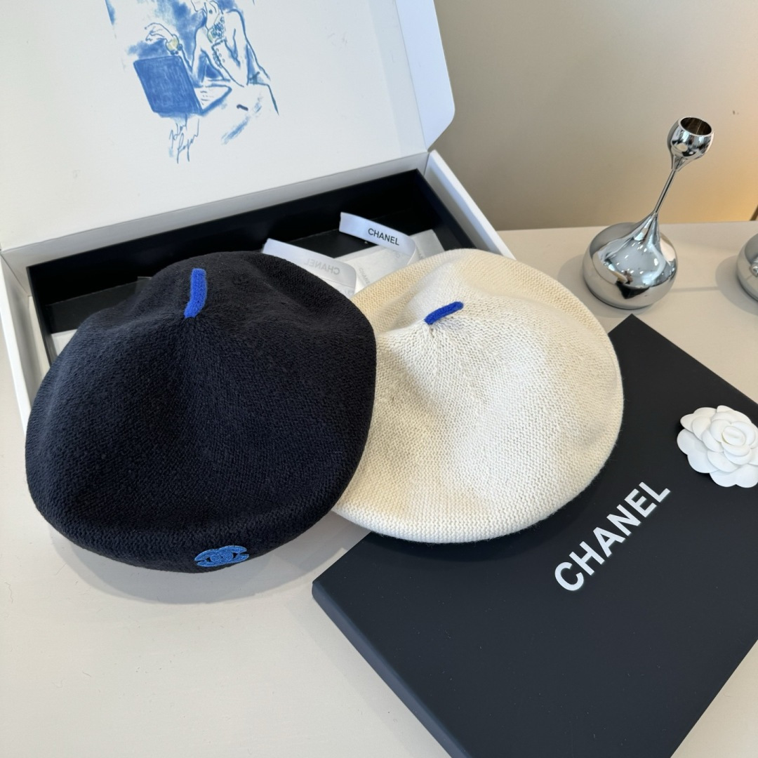 Chanel 샤넬 양모 베레모 모자