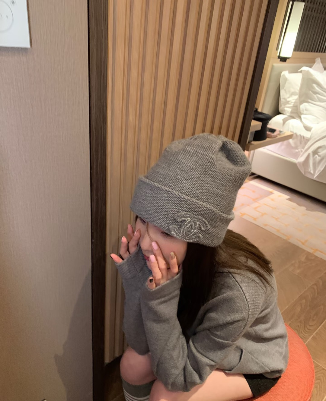 CHANEL 샤넬 니트 비니 모자