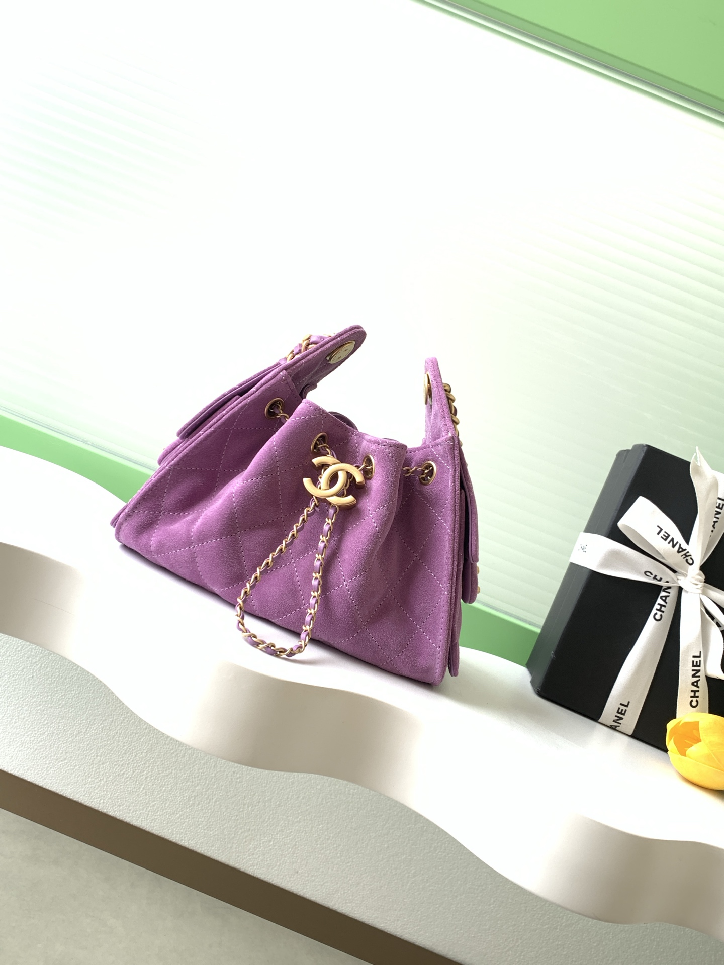 CHANEL 샤넬 드로스트링 버킷 백 미니 (26C) 버킷 숄더백 가방