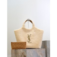 YSL ICARE 생로랑 라지 양모 토트백 가방