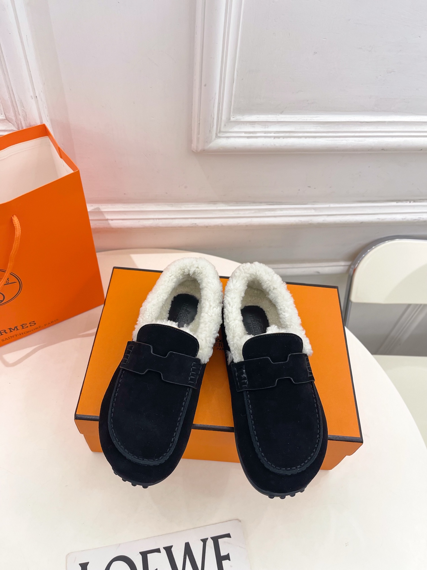 Hermes 에르메스 울 로퍼 신발