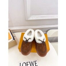 LV 루이비통 CORTINA (코르티나) 압화 털 슬리퍼 로퍼 신발